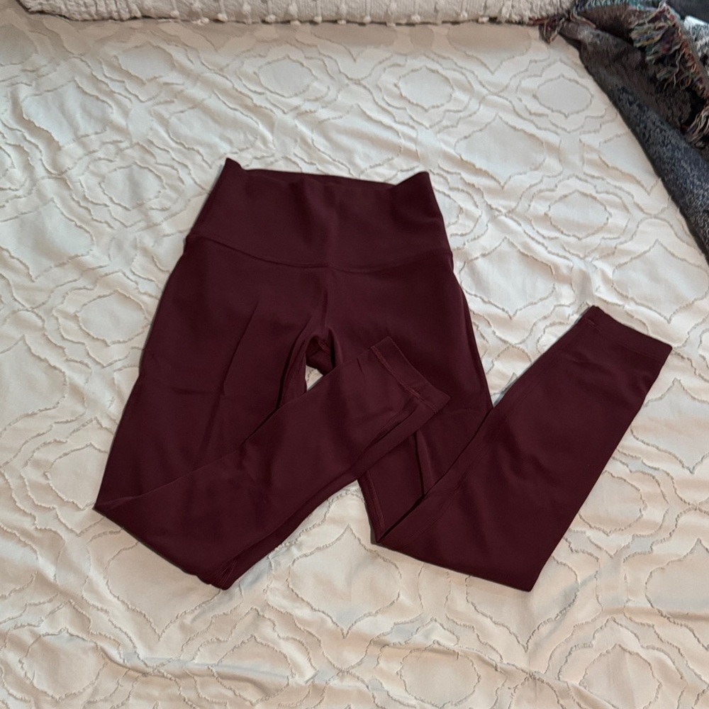 Red Merlot Align Leggings 25” - Size 4
